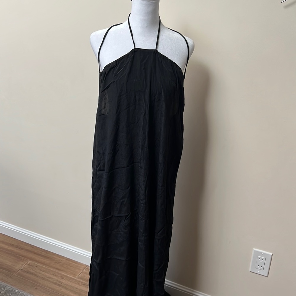 Black loose fit maxi dress